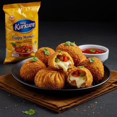 Veg Kurkure Crispy Cheese Momos